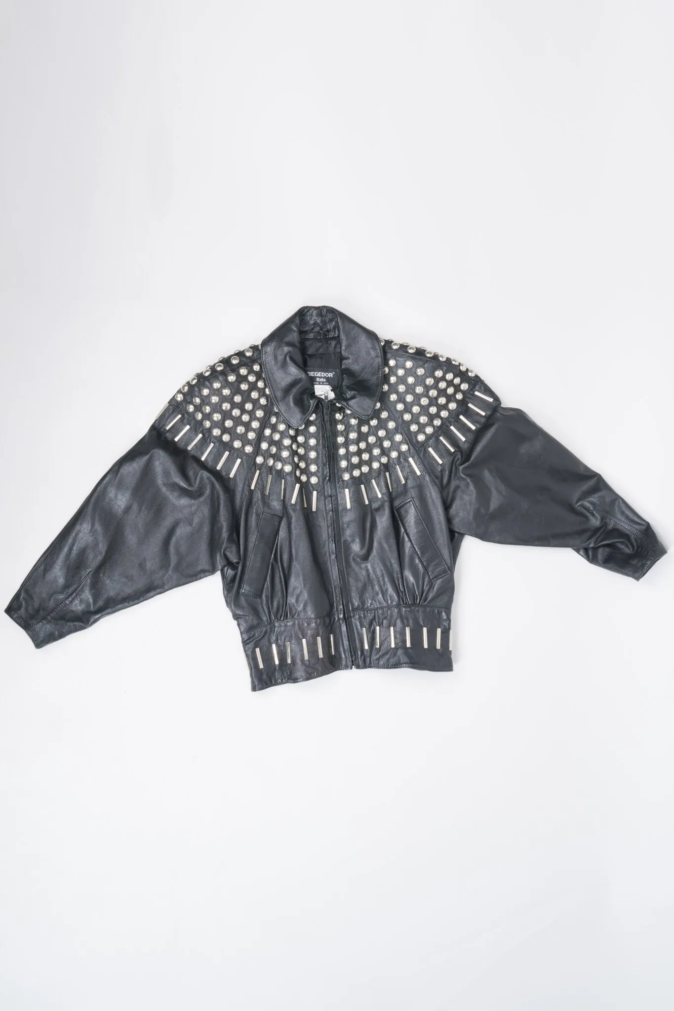 Ball & Bar Stud Leather Jacket