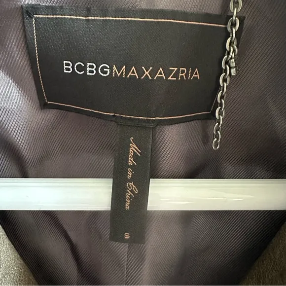 BCBGMaxAzria Genuine Leather Snap Up Lead Cropped Moto Jacket Zip Pocket Small