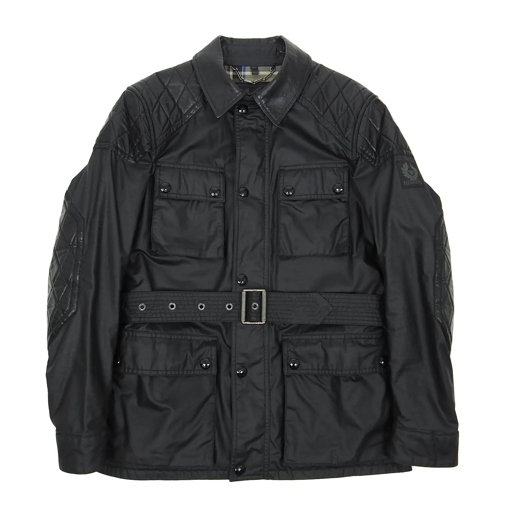 Belstaff Wax Jacket with Leather Sleeves Size 48