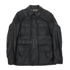 Belstaff Wax Jacket with Leather Sleeves Size 48