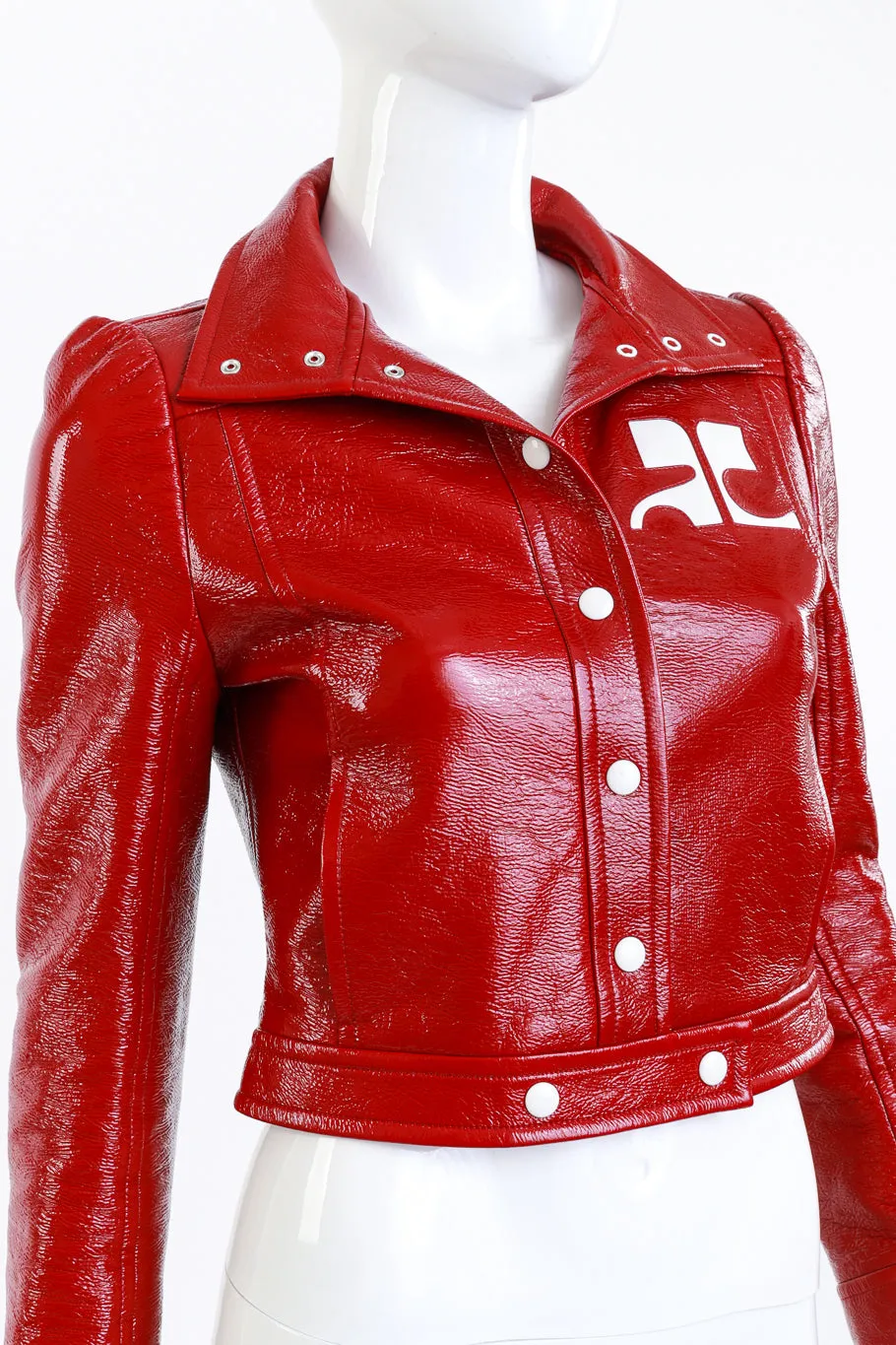 Berry Red Patent Moto Jacket