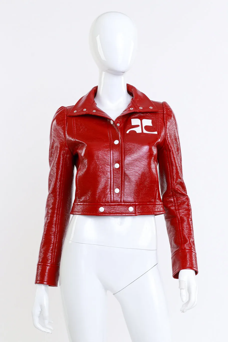 Berry Red Patent Moto Jacket