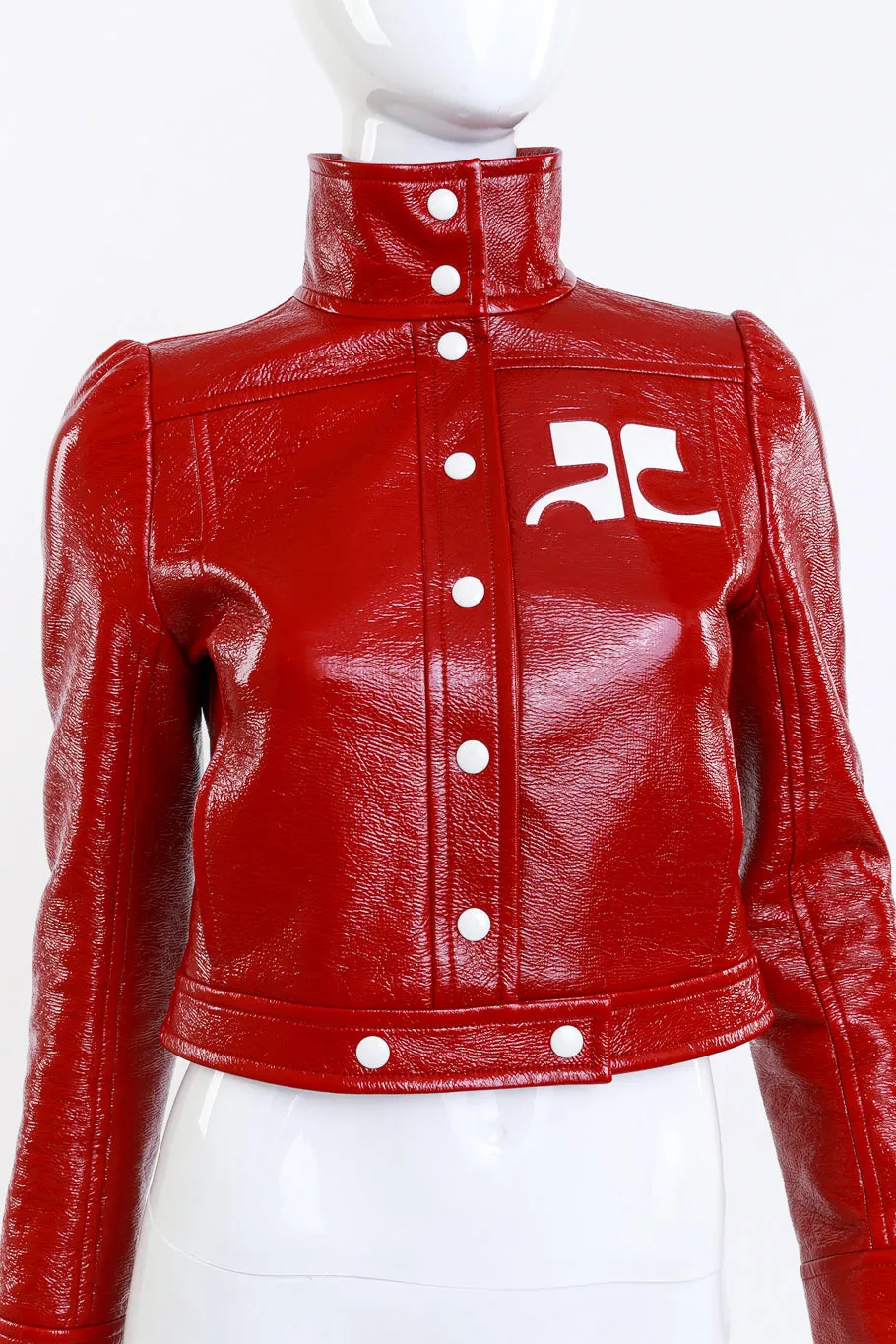 Berry Red Patent Moto Jacket