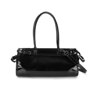 Black Patent Leather Shoulder Bag
