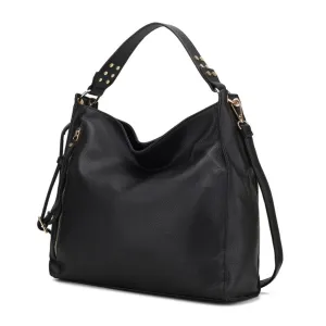 Black Studded Hobo Bag