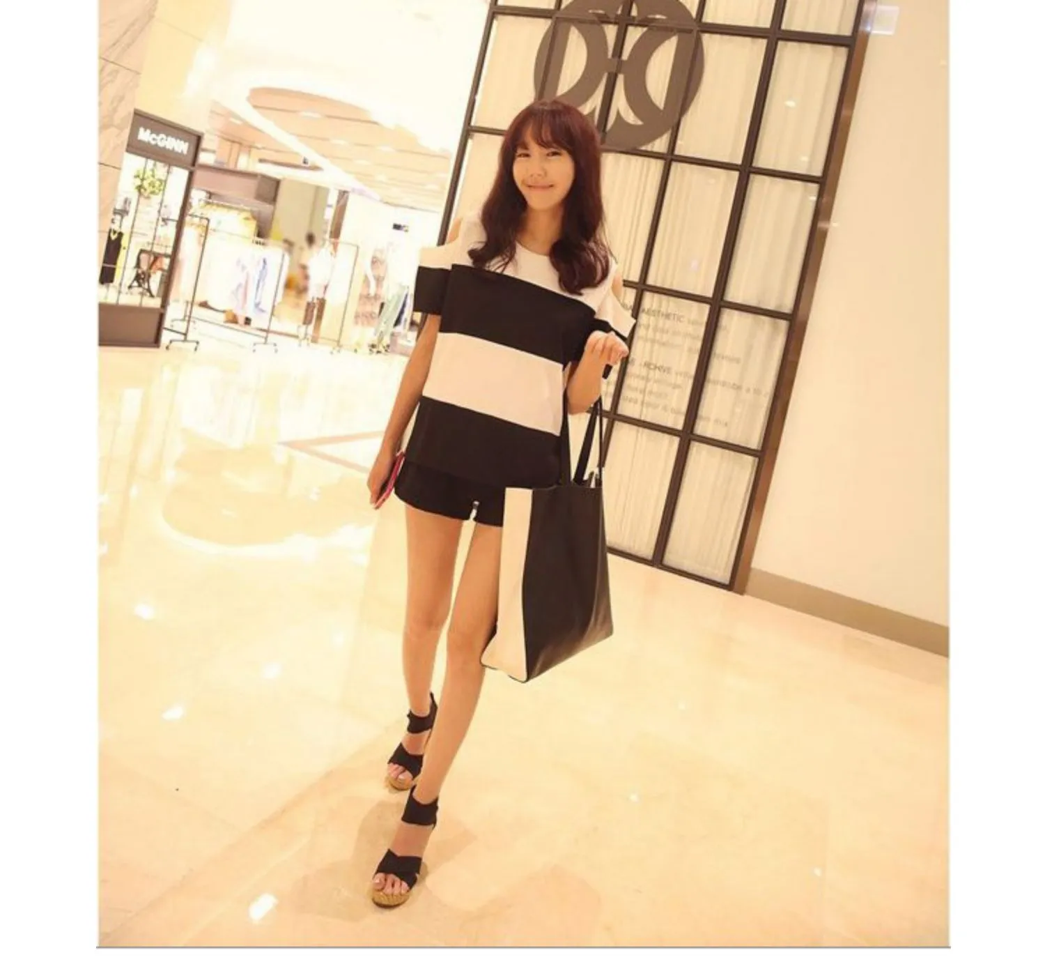 Black White Tote Black and White Leather Purse Two Tone Tote Leather Black and White Tote