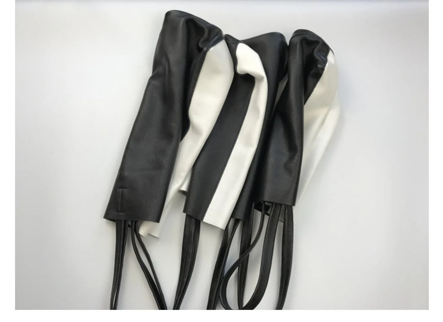 Black White Tote Black and White Leather Purse Two Tone Tote Leather Black and White Tote