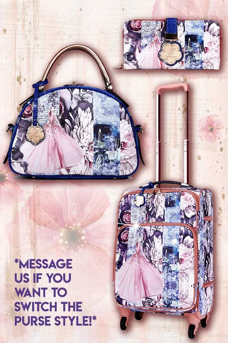 Blossomz 3PC Set | Tote   Travel Carry On Bags [BBL6999-8606-WA]