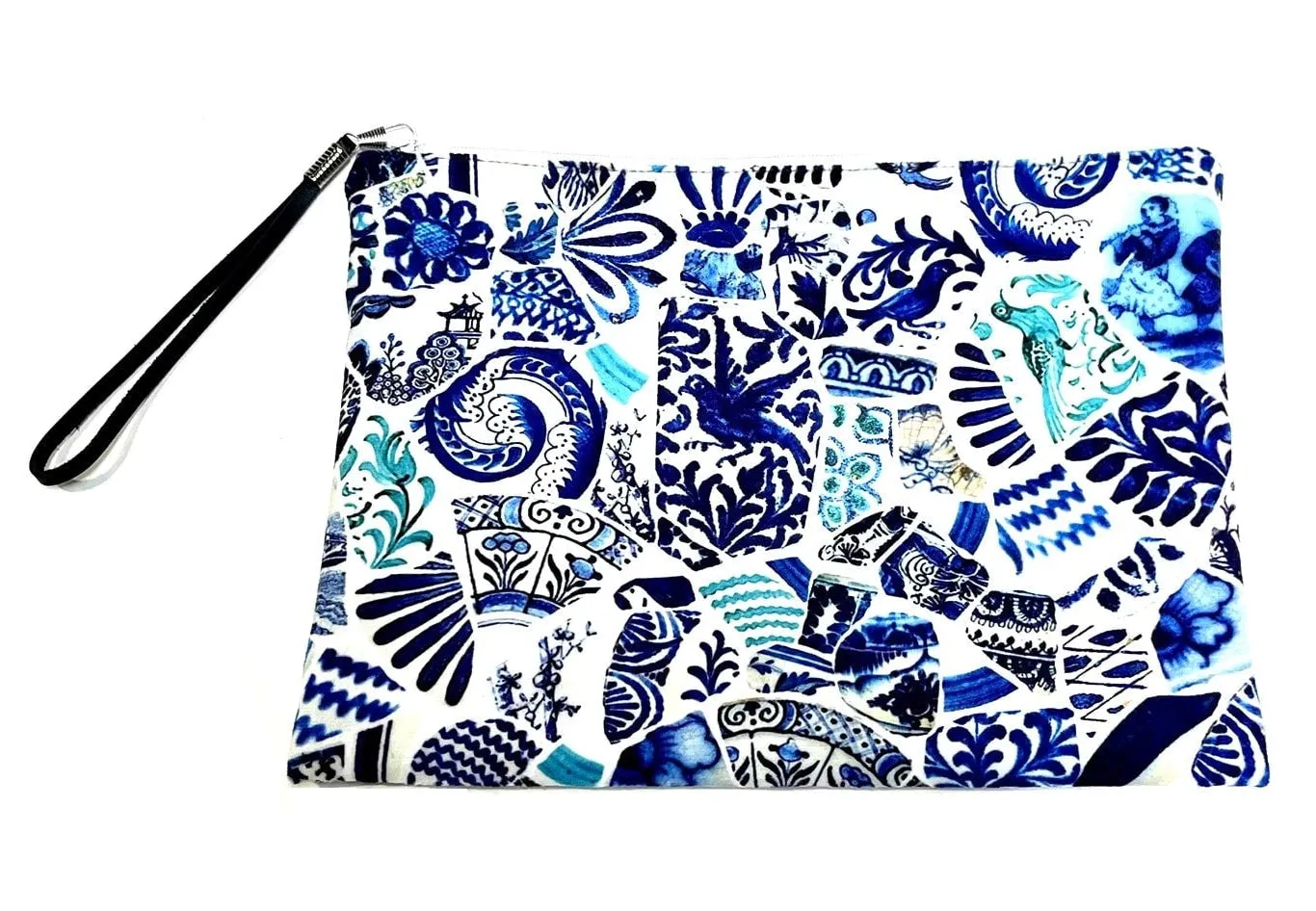Blue Mosaic Velvet Clutch Bag
