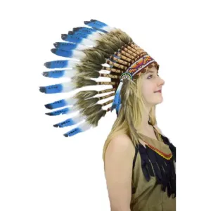 Blue Tipped Feather Headdress