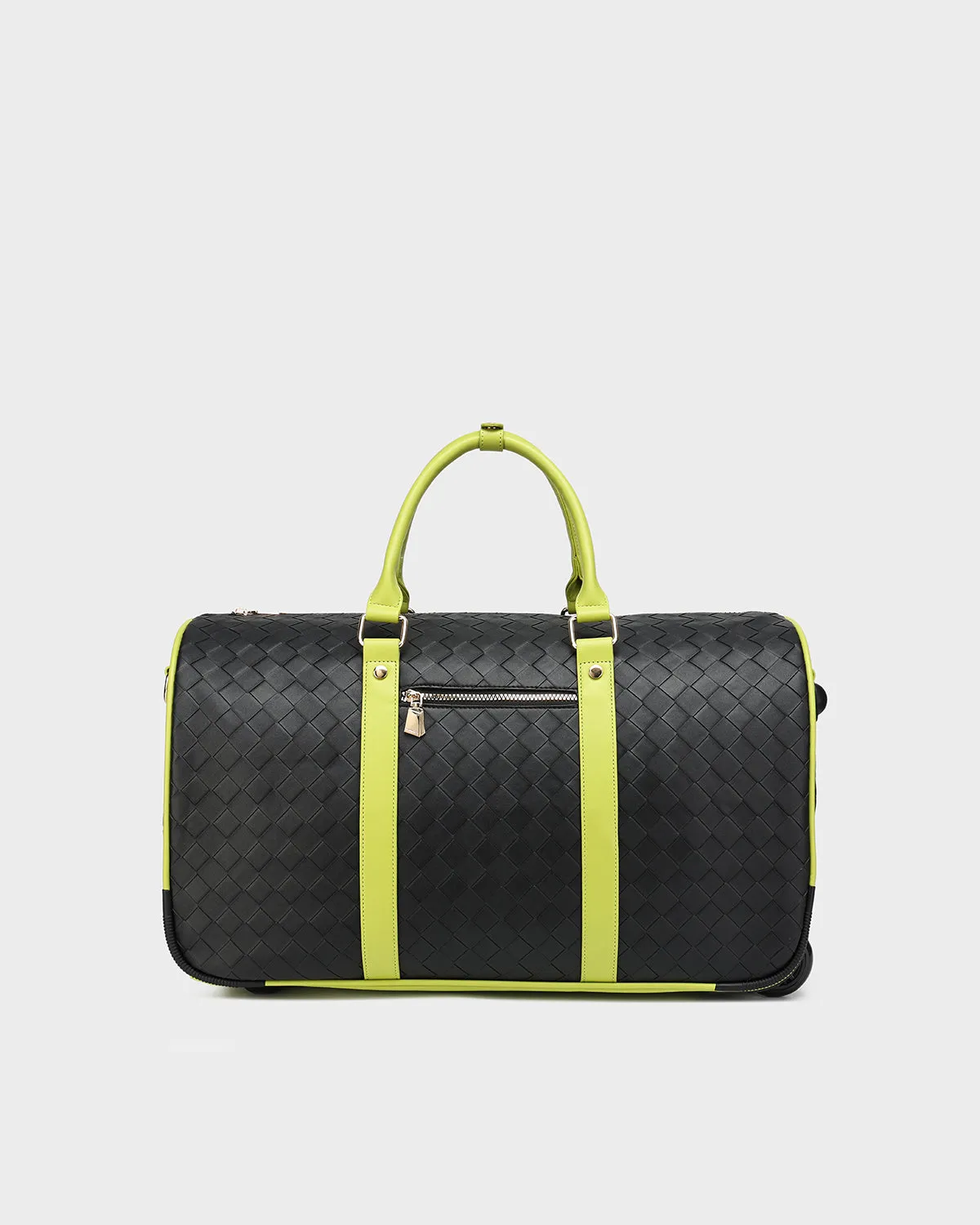 Bodega Rolling Travel Set in Black & Slyme