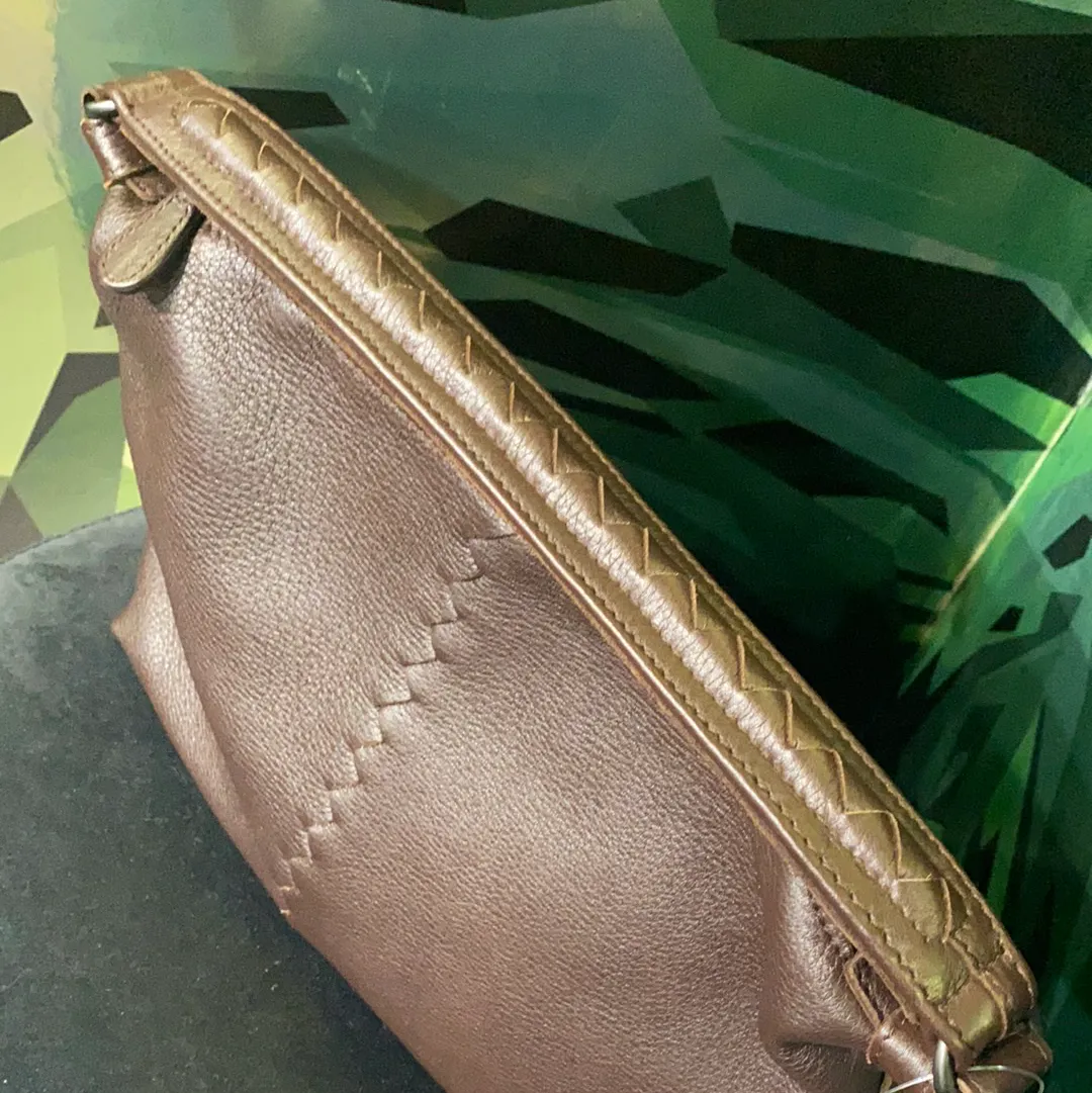 Bottega Veneta Brown Leather Mini Shoulder Bag