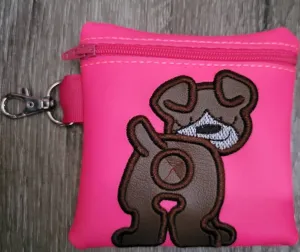 Boxer Poop Bag Pouch - gift for dog lover - Zippered poop bag holder-  Gift for Dog Walker - veterinarian - dog groomer
