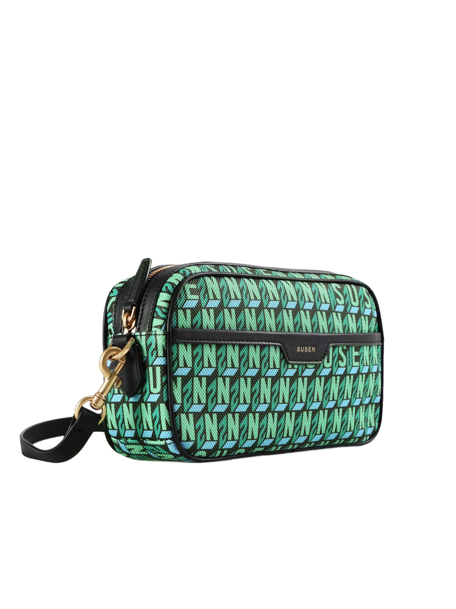 Brand Cross Body Monogram Bag - Green