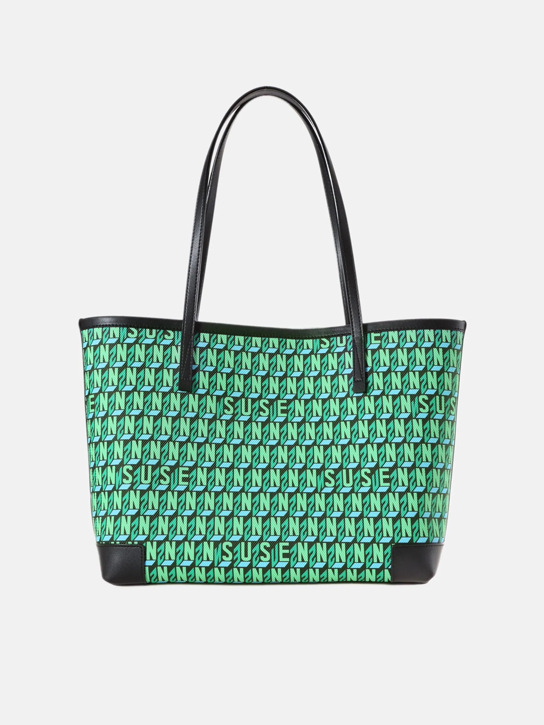 Brand Large Monogram Printed Tote Bag - Green