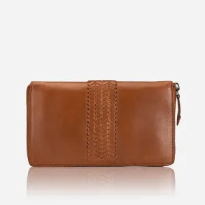 Brando Large Zip Around Purse Tan