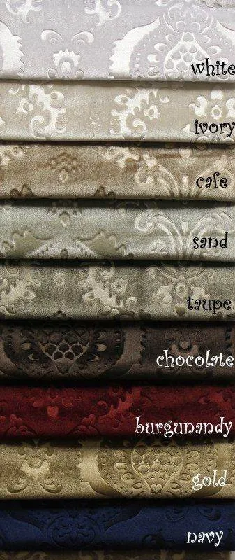 Brocade Damask Velvet Fabric, 58 Inch in Width, Ideal Embossed Material for Home Décor