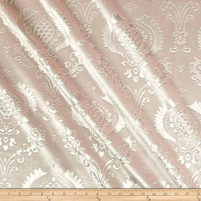 Brocade Damask Velvet Fabric, 58 Inch in Width, Ideal Embossed Material for Home Décor