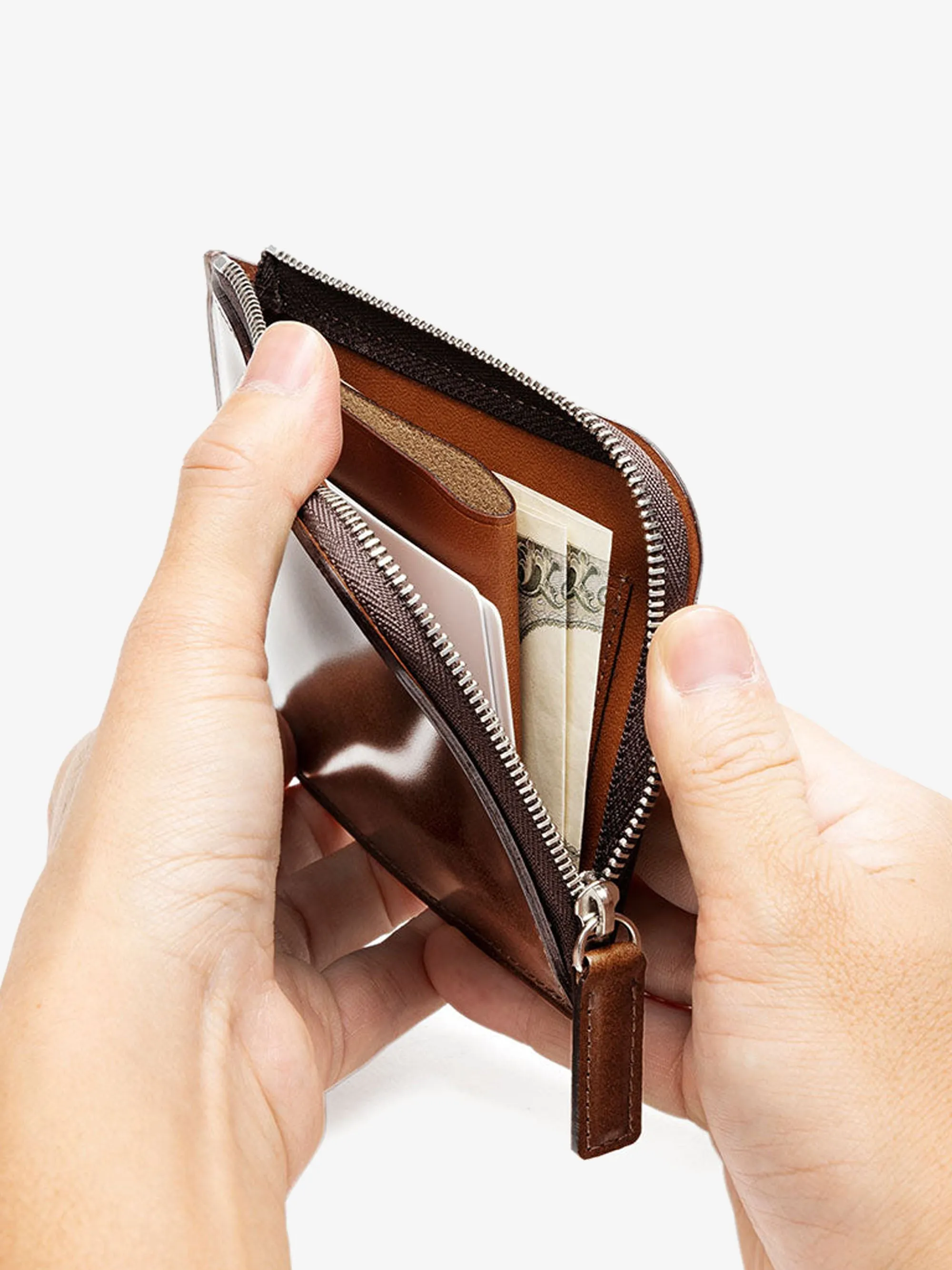 Brown Cordovan L Zip Wallet