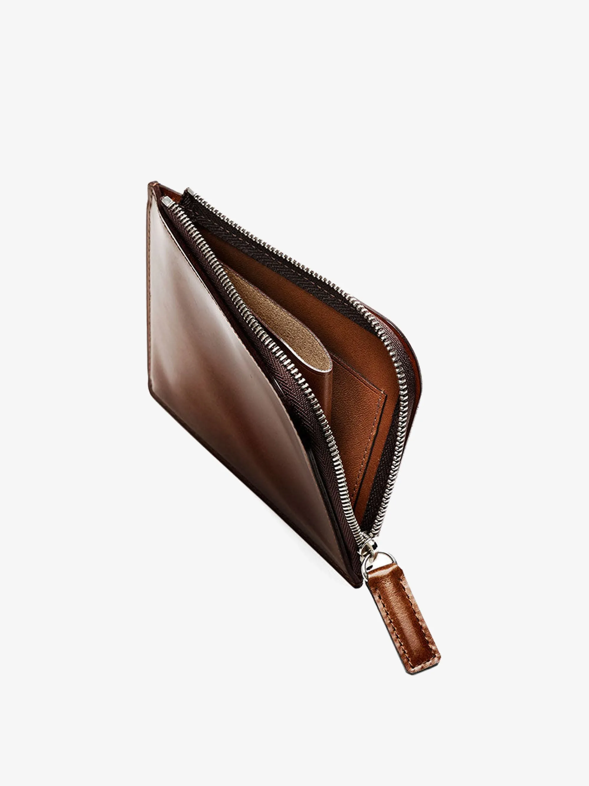 Brown Cordovan L Zip Wallet