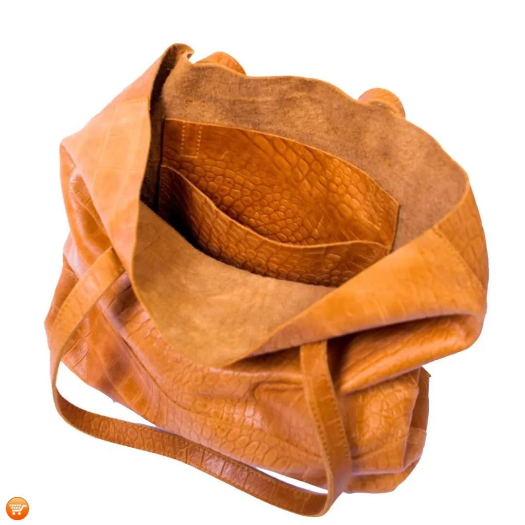 Brown Handcrafted Leather Tote