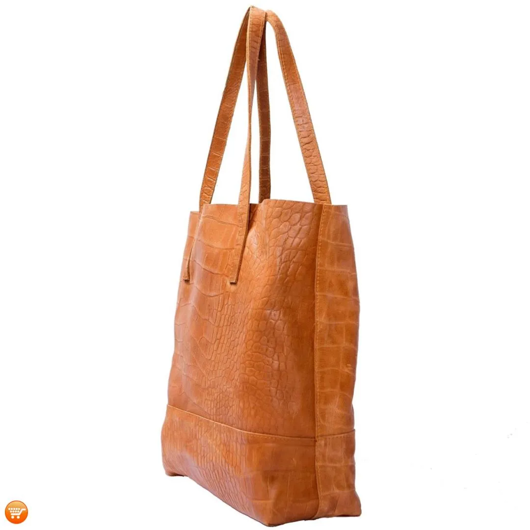 Brown Handcrafted Leather Tote