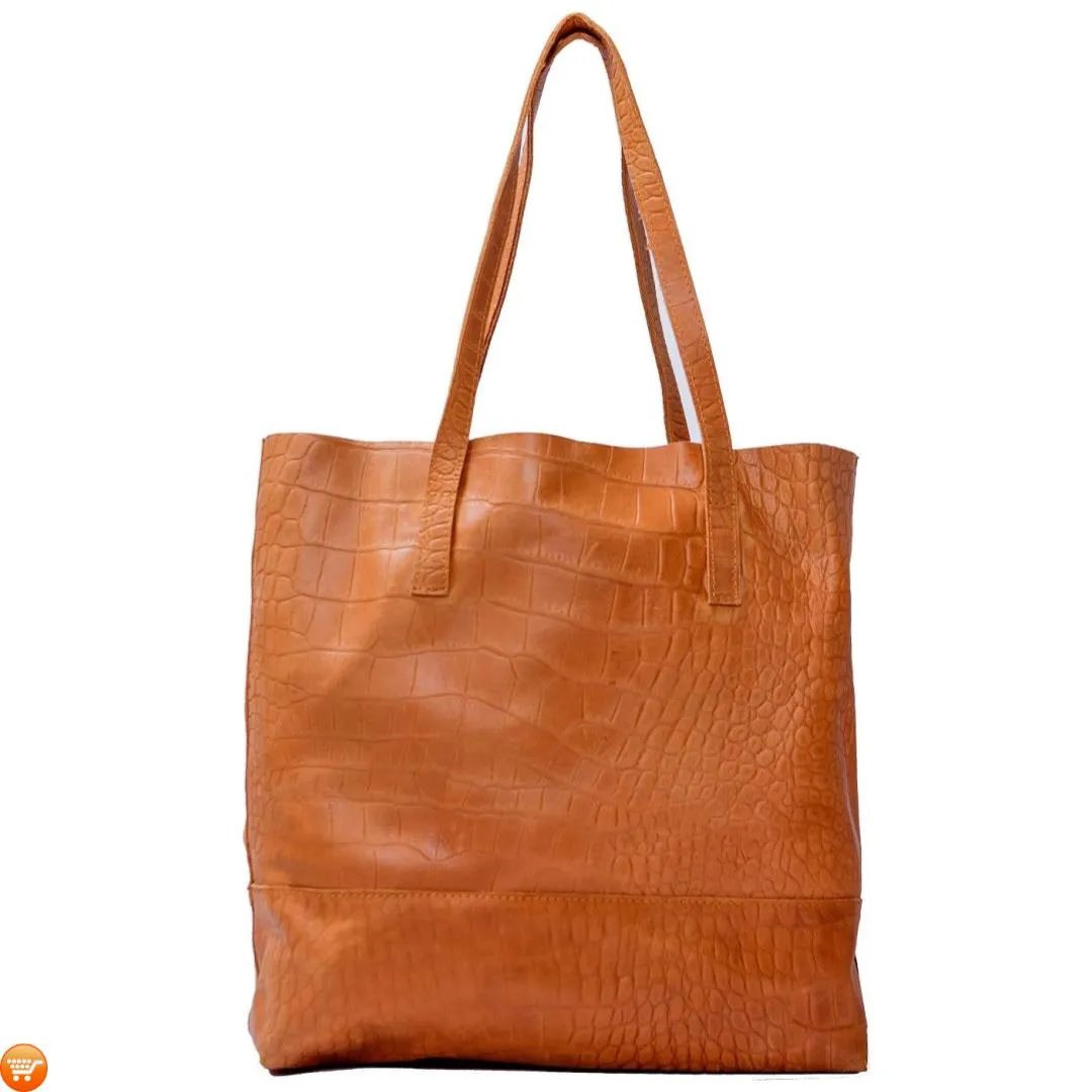 Brown Handcrafted Leather Tote