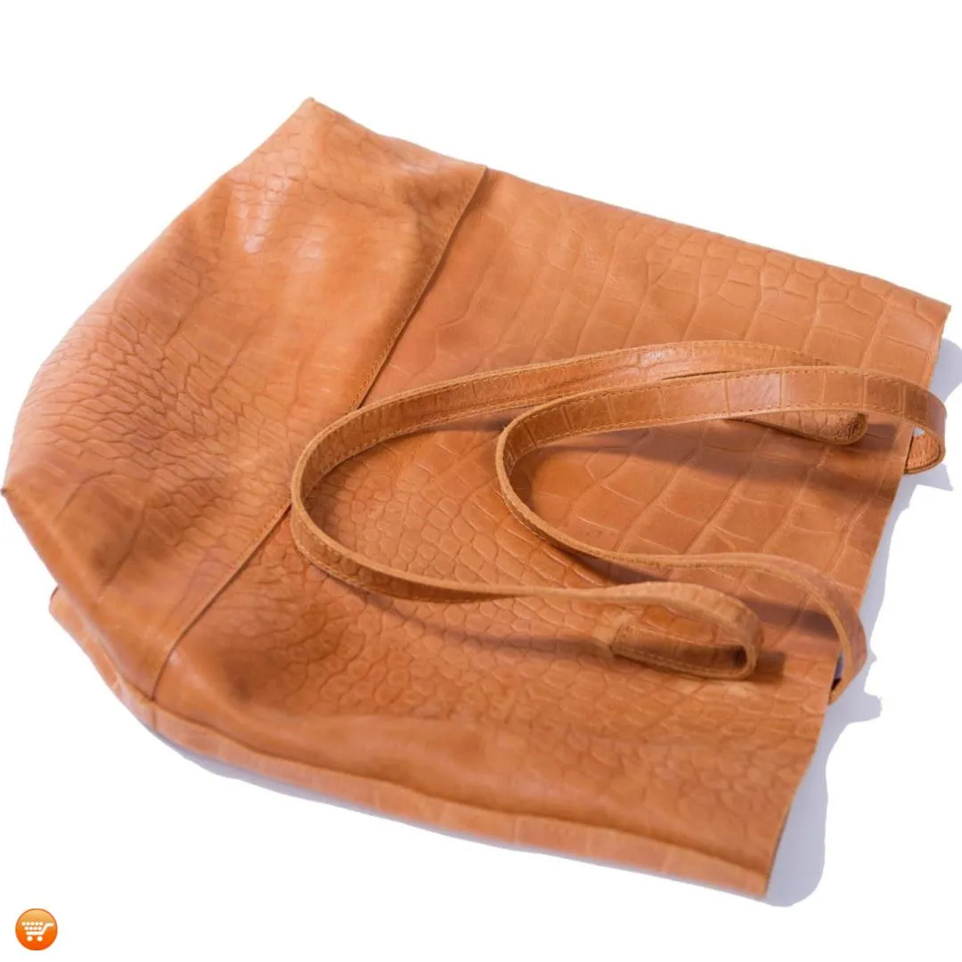 Brown Handcrafted Leather Tote