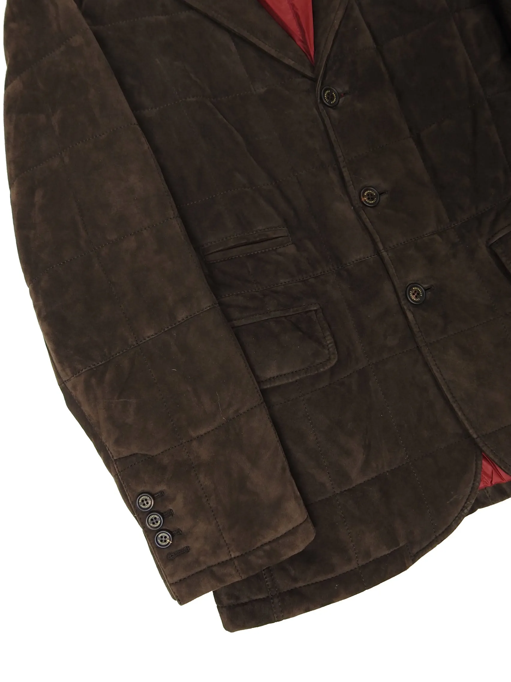 Brunello Cucinelli Padded Leather Blazer Size Small