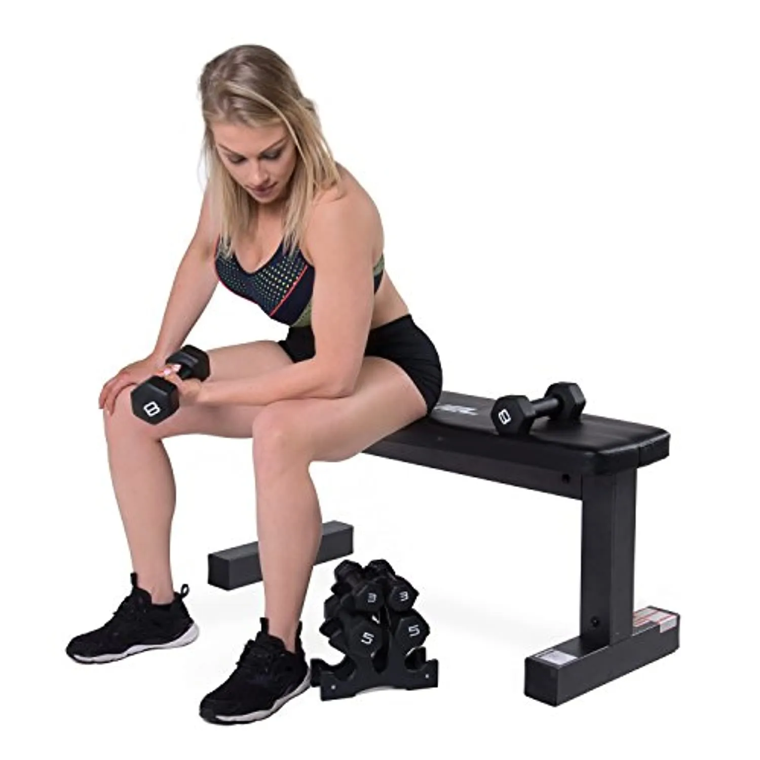 CAP Barbell Neoprene Dumbbell Set with Rack
