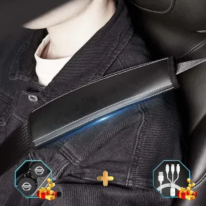 Car Seat Belt Covers (2PCS), Custom Fit For Your Cars, Microfiber Leather Seat Belt Shoulder Pads for More Comfortable Driving, Car Accessories VE13994