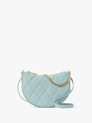 Carey Smooth Quilted Leather Zip Top Crossbody