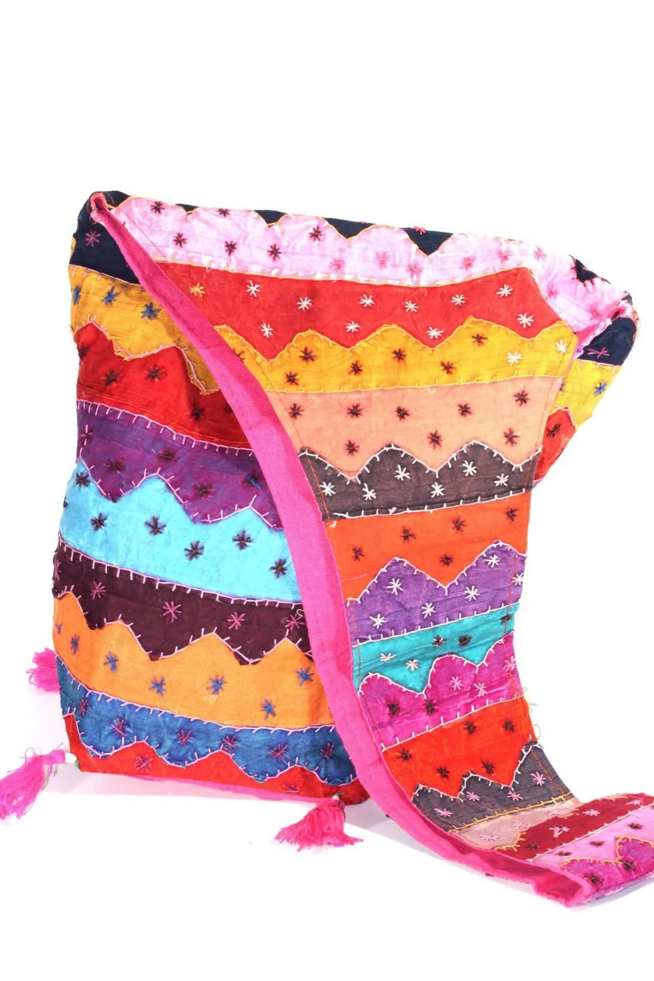 Carnival Wave Patchwork Jhola Bag