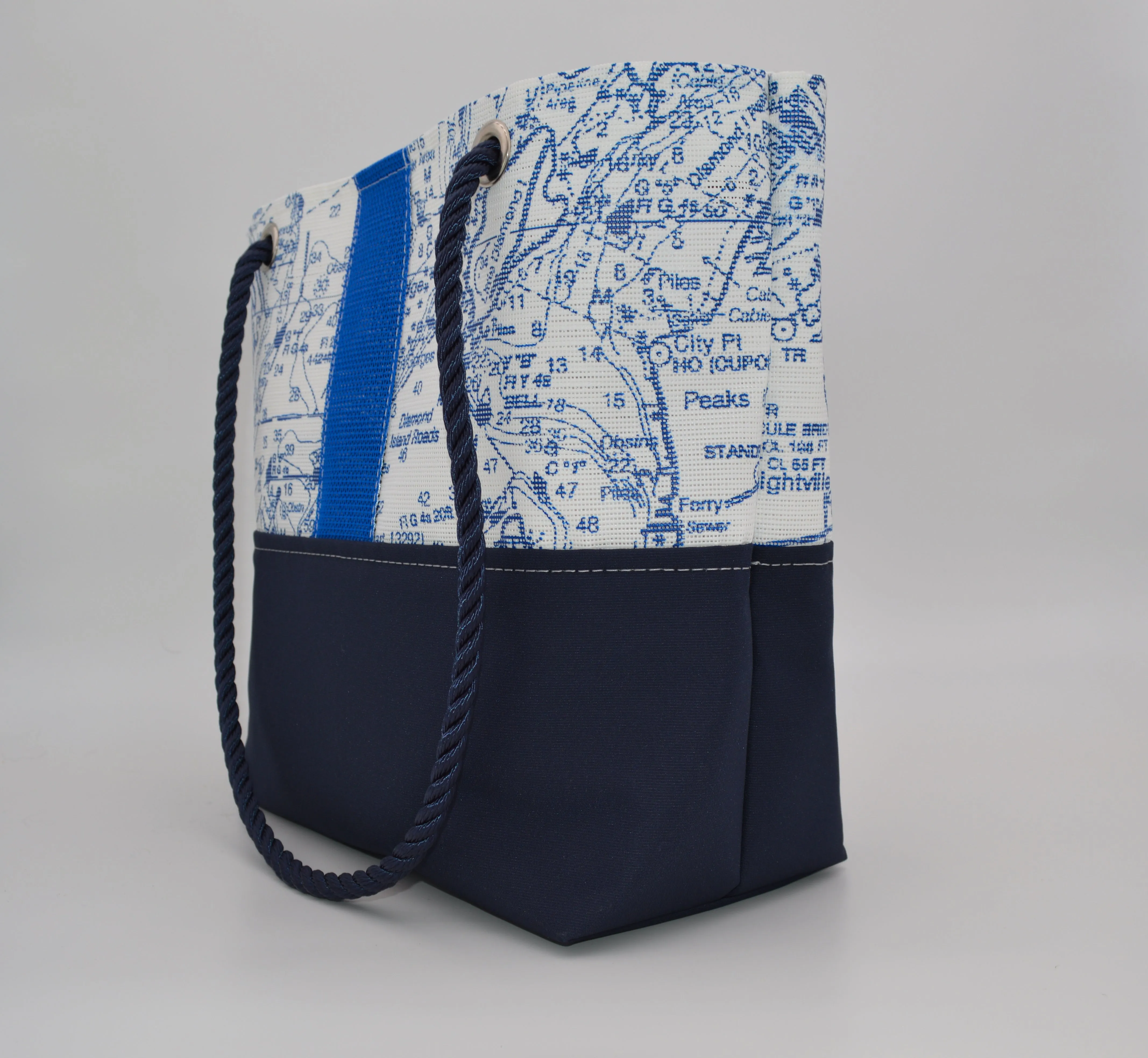 Casco Bay Chart in Sailor Blue Tote