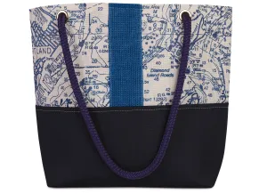 Casco Bay Chart in Sailor Blue Tote