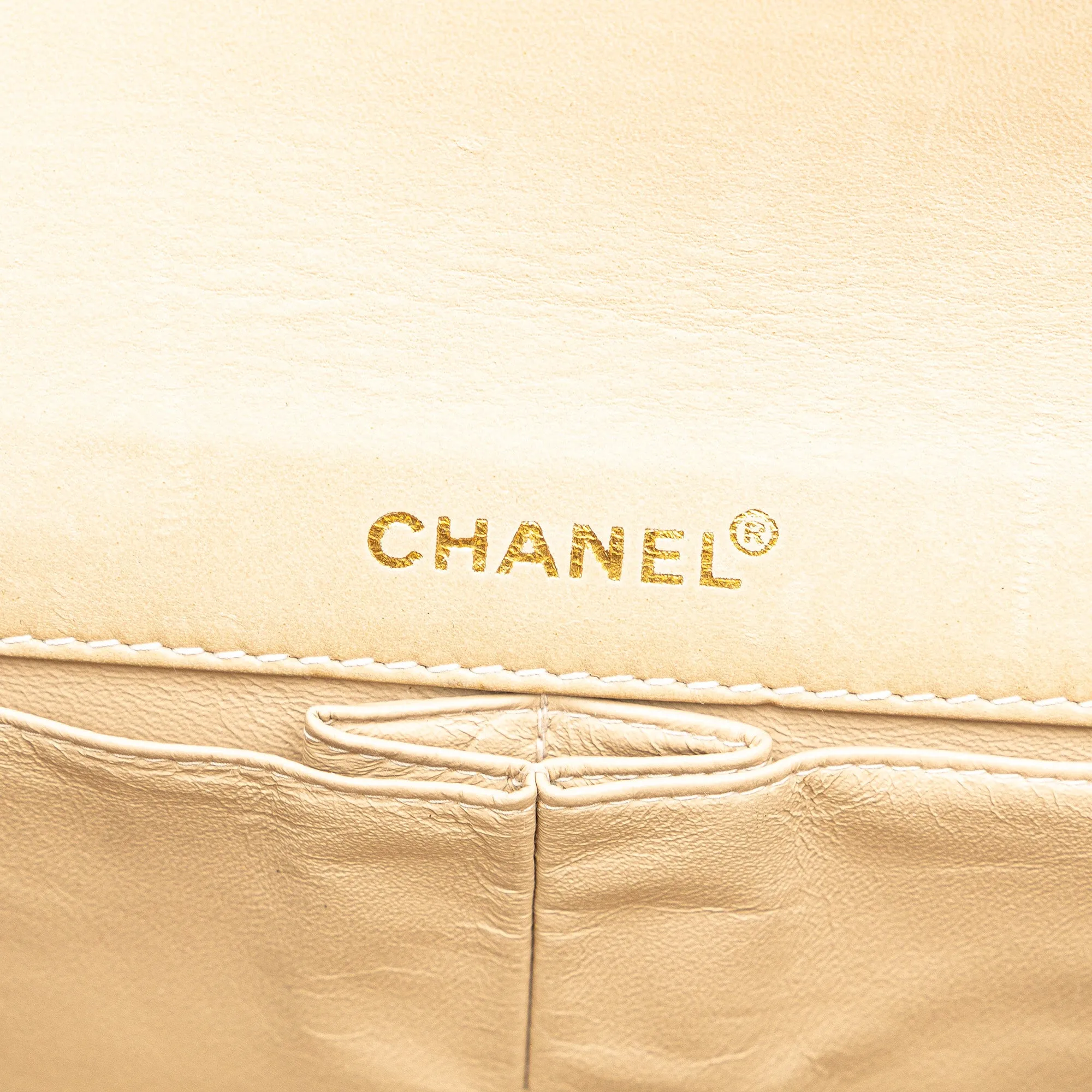 CC Chocolate Bar Lambskin and Patent East West Flap
