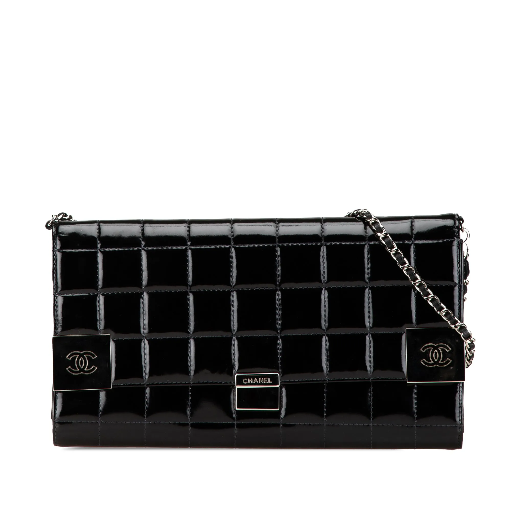 CC Chocolate Bar Patent Clutch on Chain