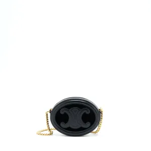 Celine Oval Bag Cuir Triomphe Calfskin/Velvet with Chain GHW