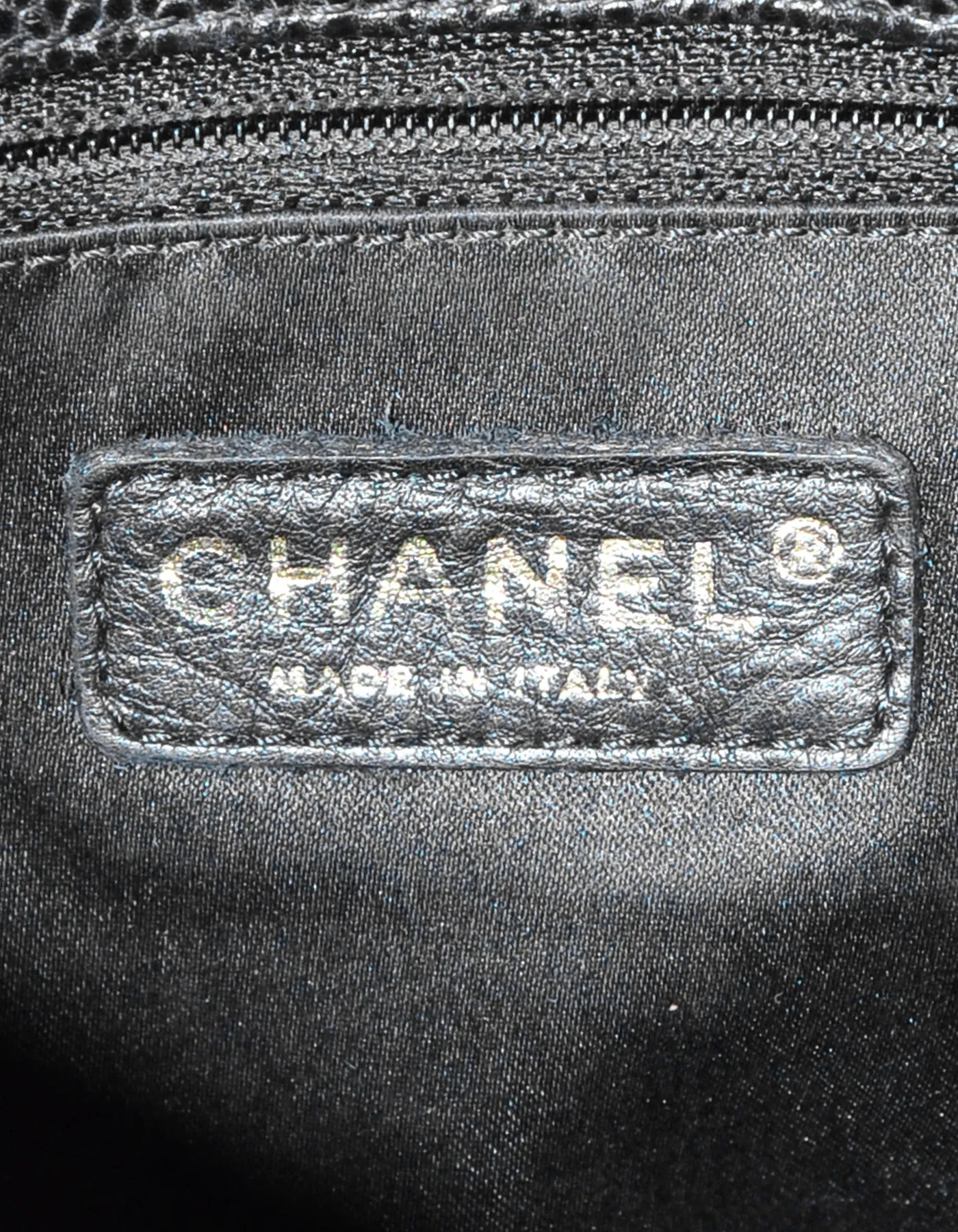 Chanel 2010-2011 Black Caviar Leather Quilted Grand Shopper Tote Discontinued Bag