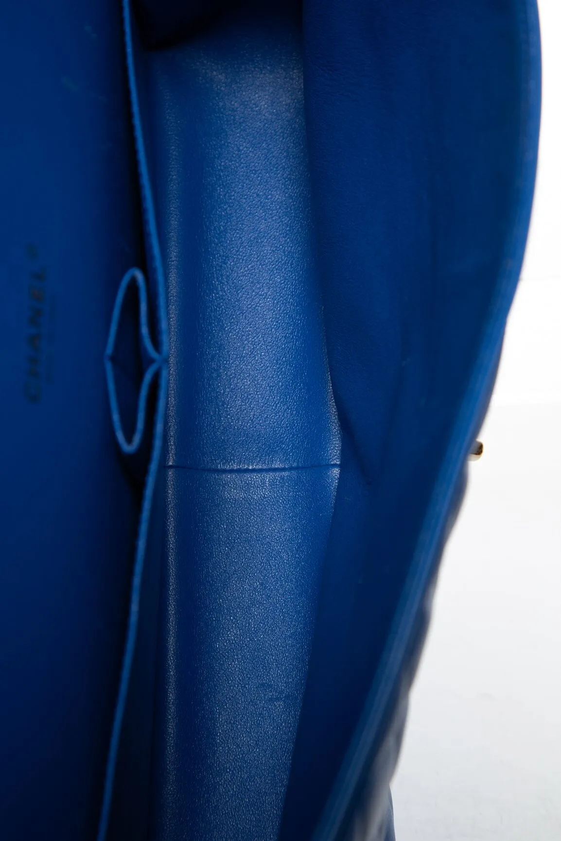 Chanel 2015/16 Royal Blue Quilted Double Flap Maxi Handbag