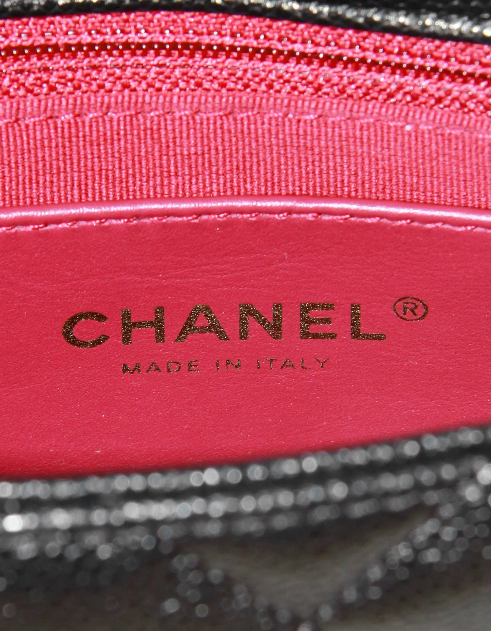 Chanel 2022 Black Caviar Quilted Chain Around Mini Flap Bag