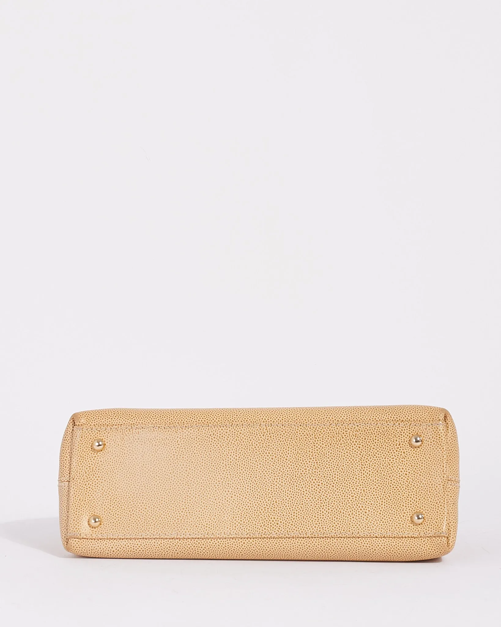 Chanel Beige Caviar Leather CC Logo Tote