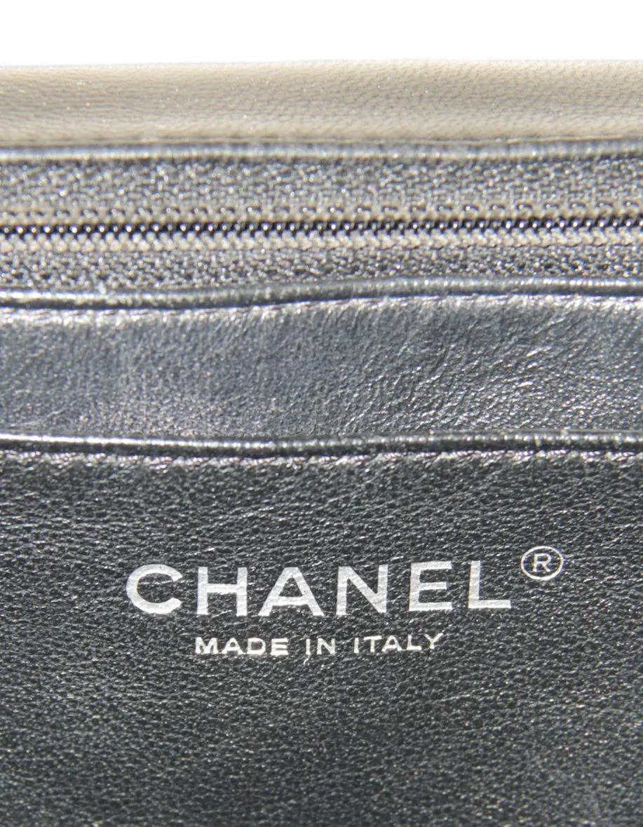 Chanel Black Classic Twist Patent Flap Bag w/ Lambskin Trim