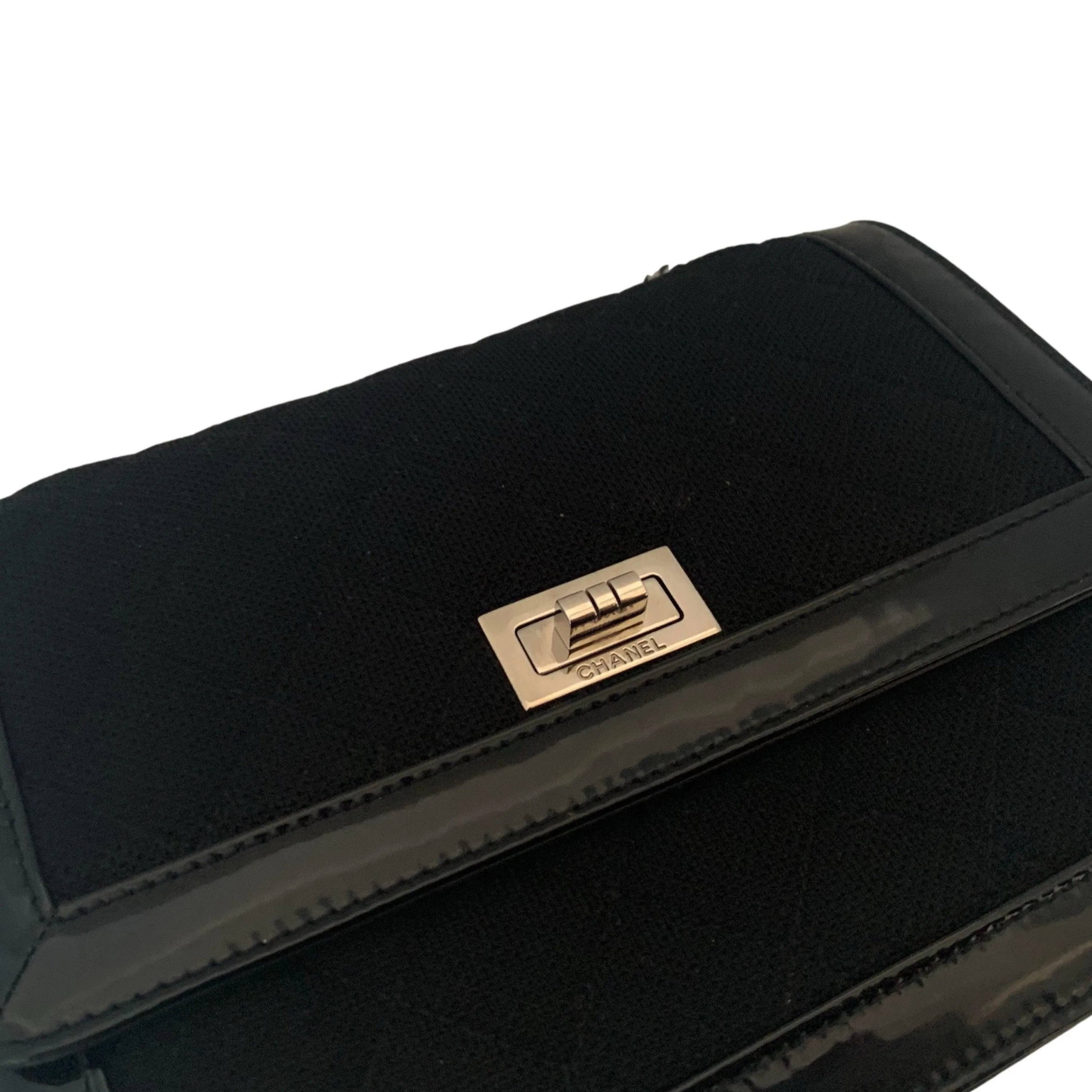 Chanel Black Cotton Quilted Bag