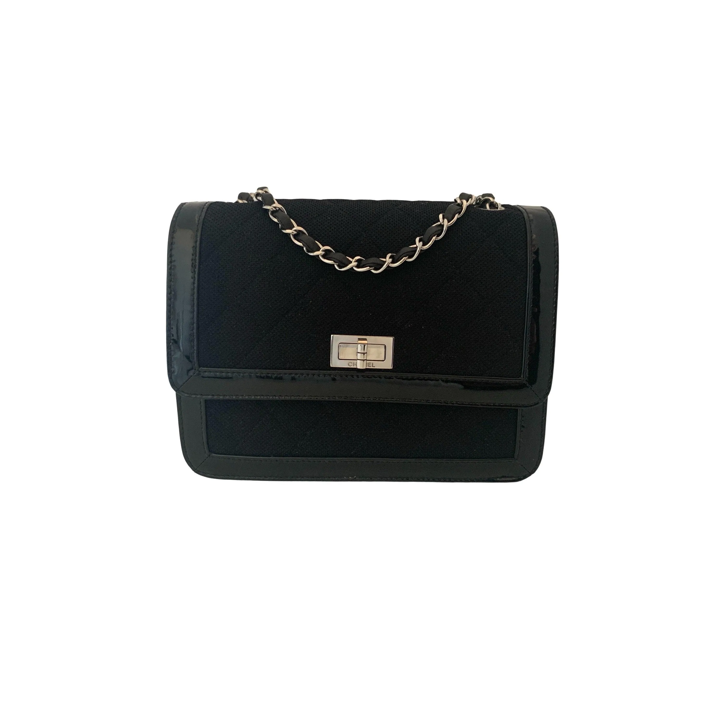 Chanel Black Cotton Quilted Bag