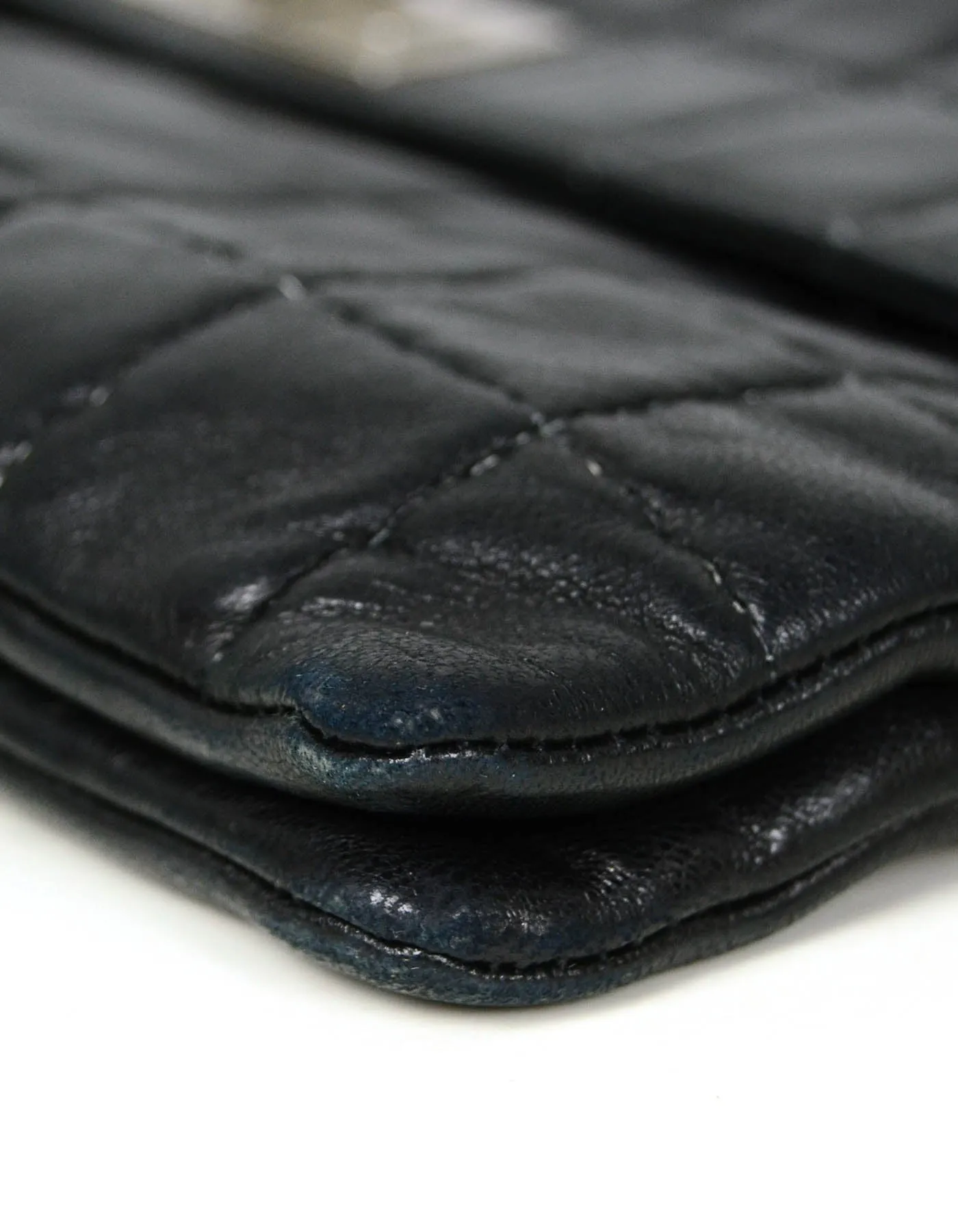 Chanel Black Lambskin Leather Square Quilted Reissue Flap Bag
