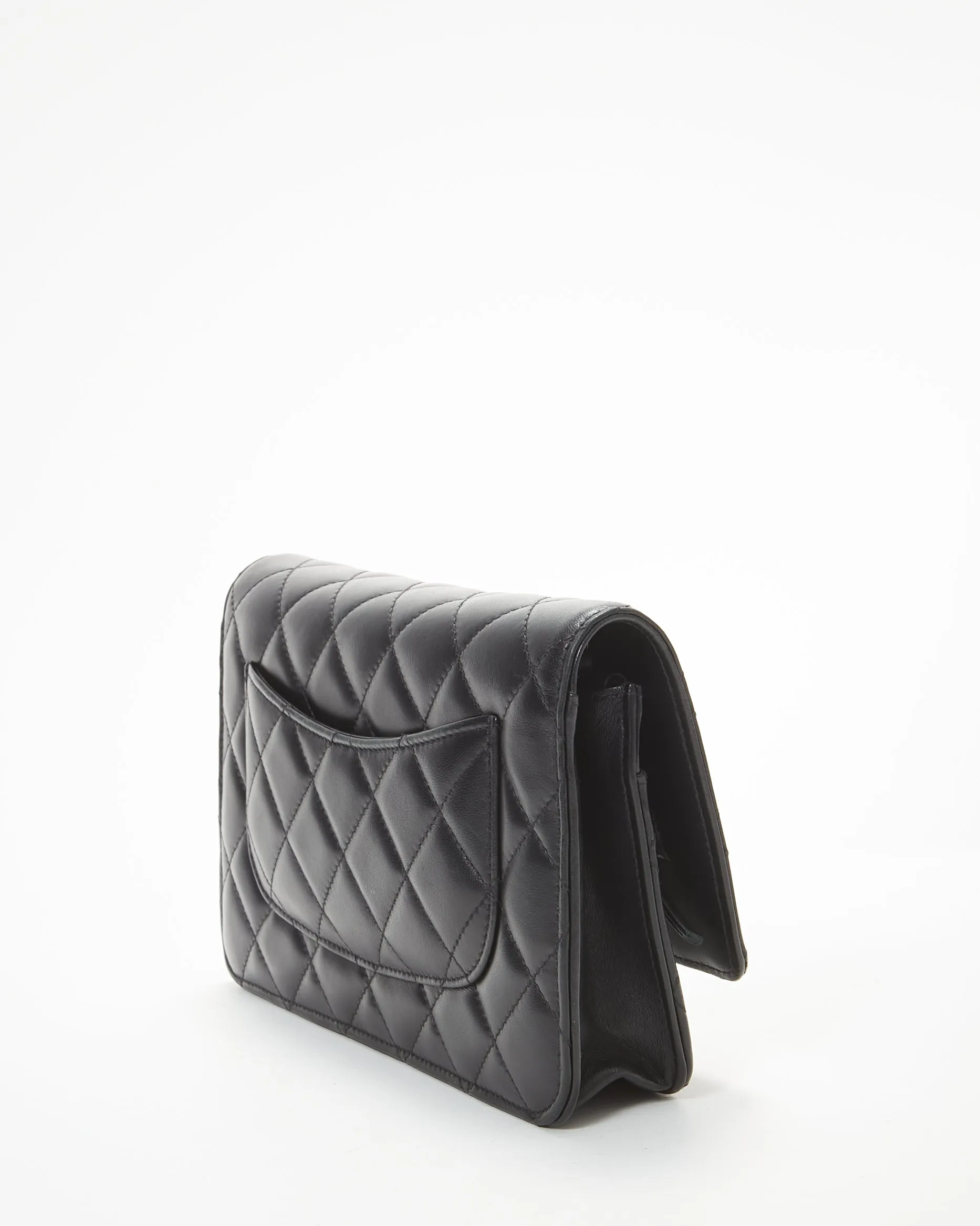 Chanel Black Lambskin Leather Wallet-on-Chain SHW