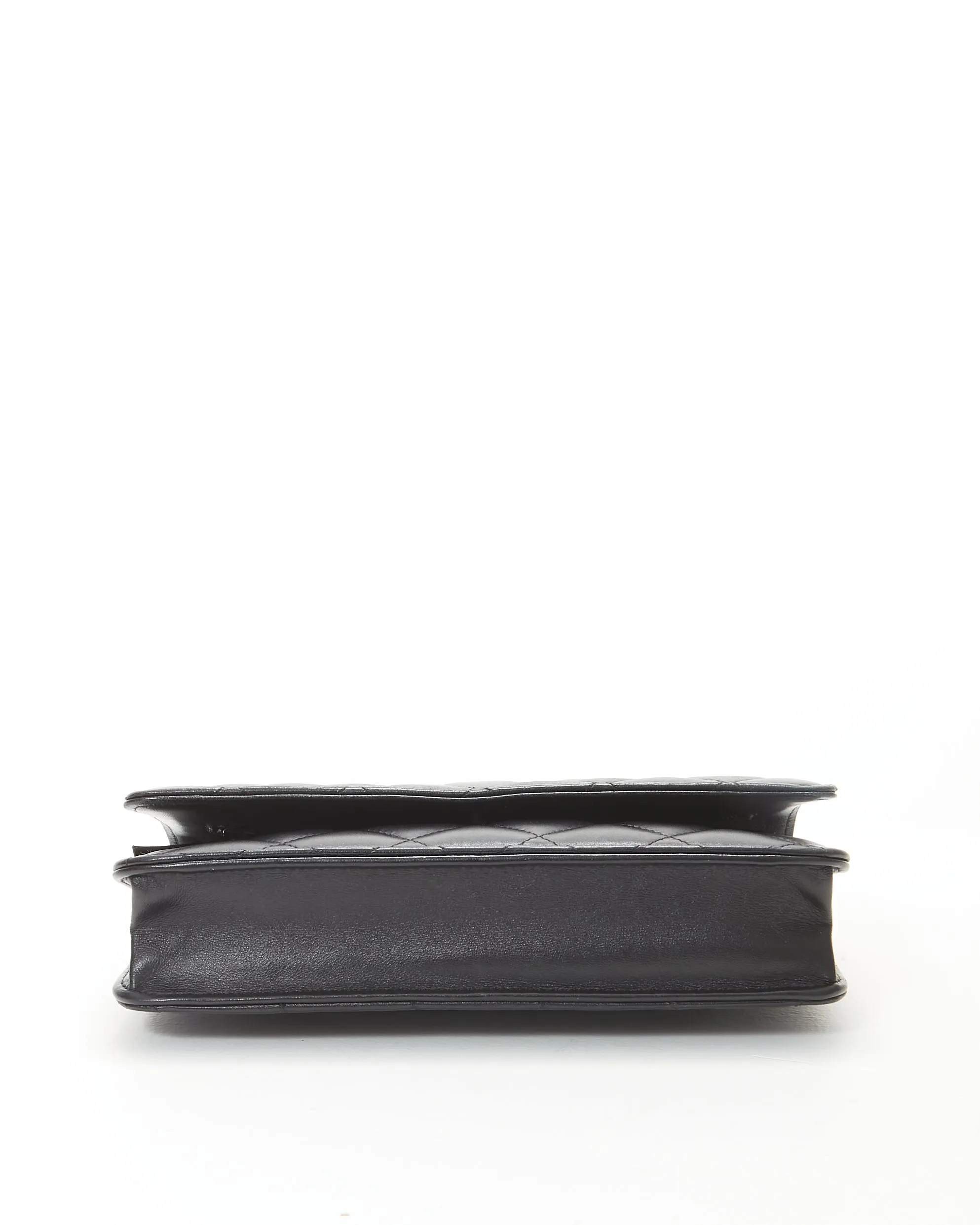 Chanel Black Lambskin Leather Wallet-on-Chain SHW