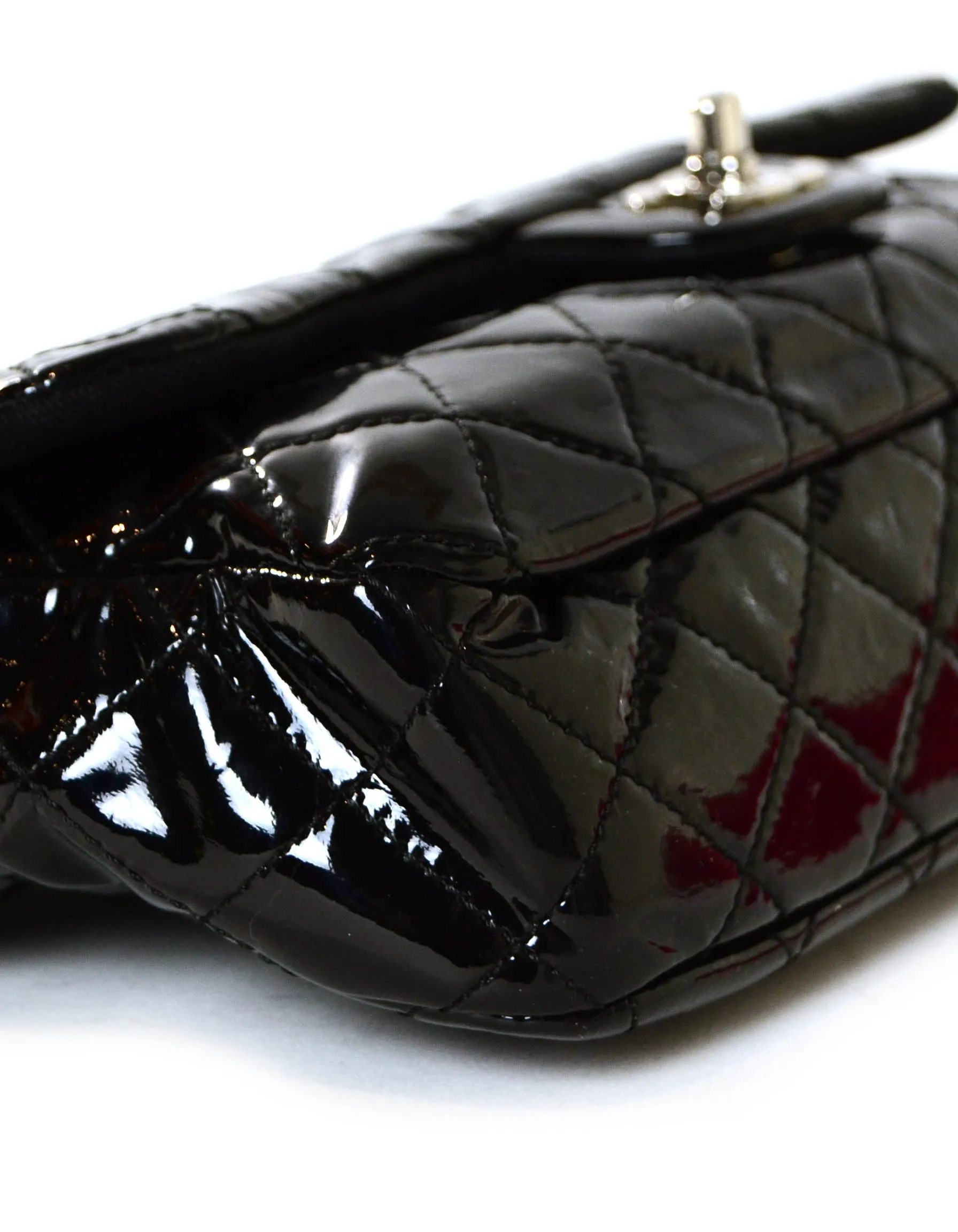 Chanel Black Mesh & Patent La Madrague 2 in 1 Tote/ Quilted Flap Bag