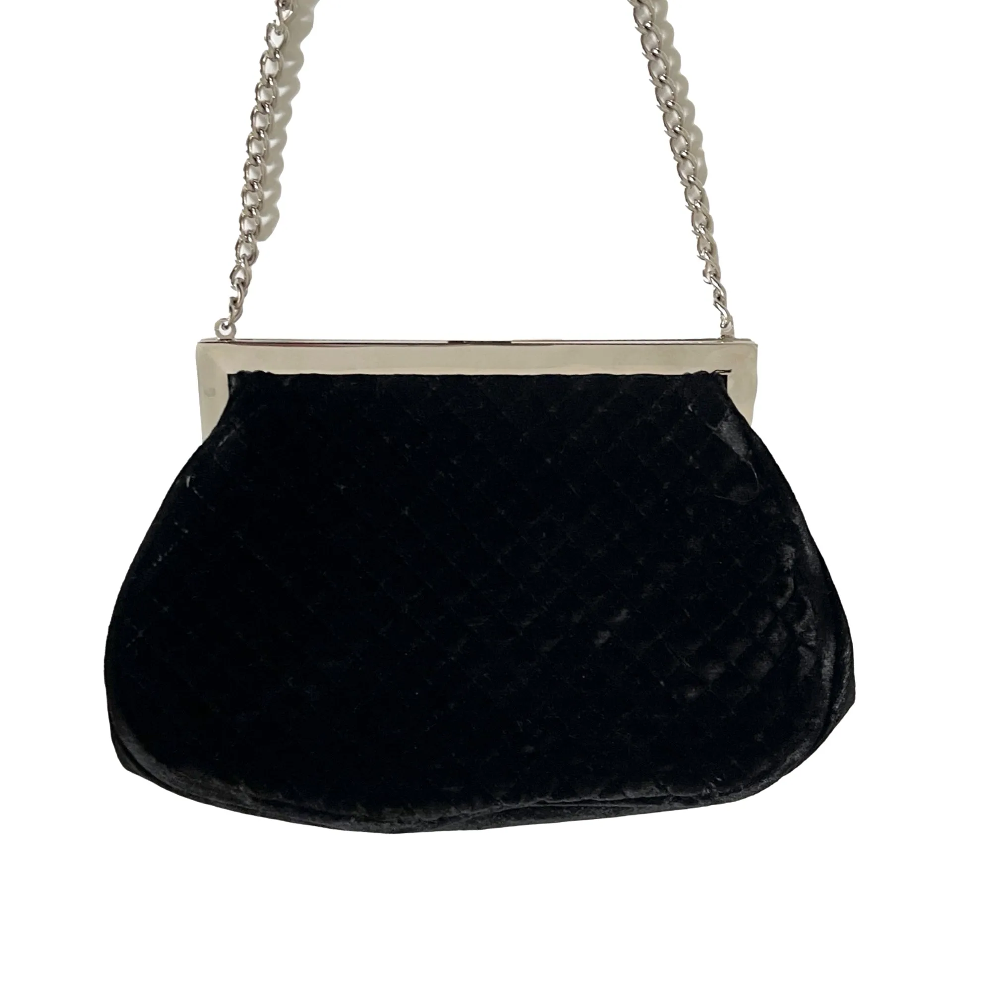 Chanel Black Velvet Chain Mini Bag